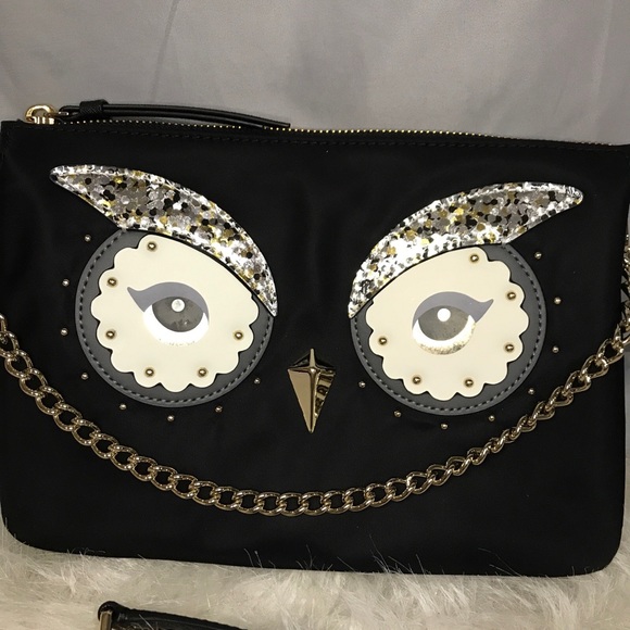 Beautiful Kate Spade Owl Crossbody with Removable Long Strap - Picture 2 of 11